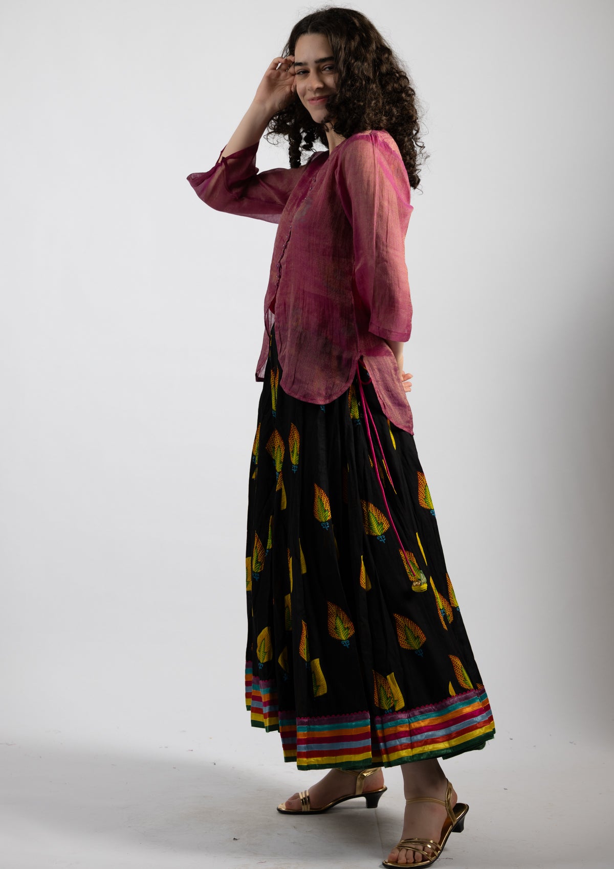 Sweet Blush Chanderi Tissue Top - Size Large