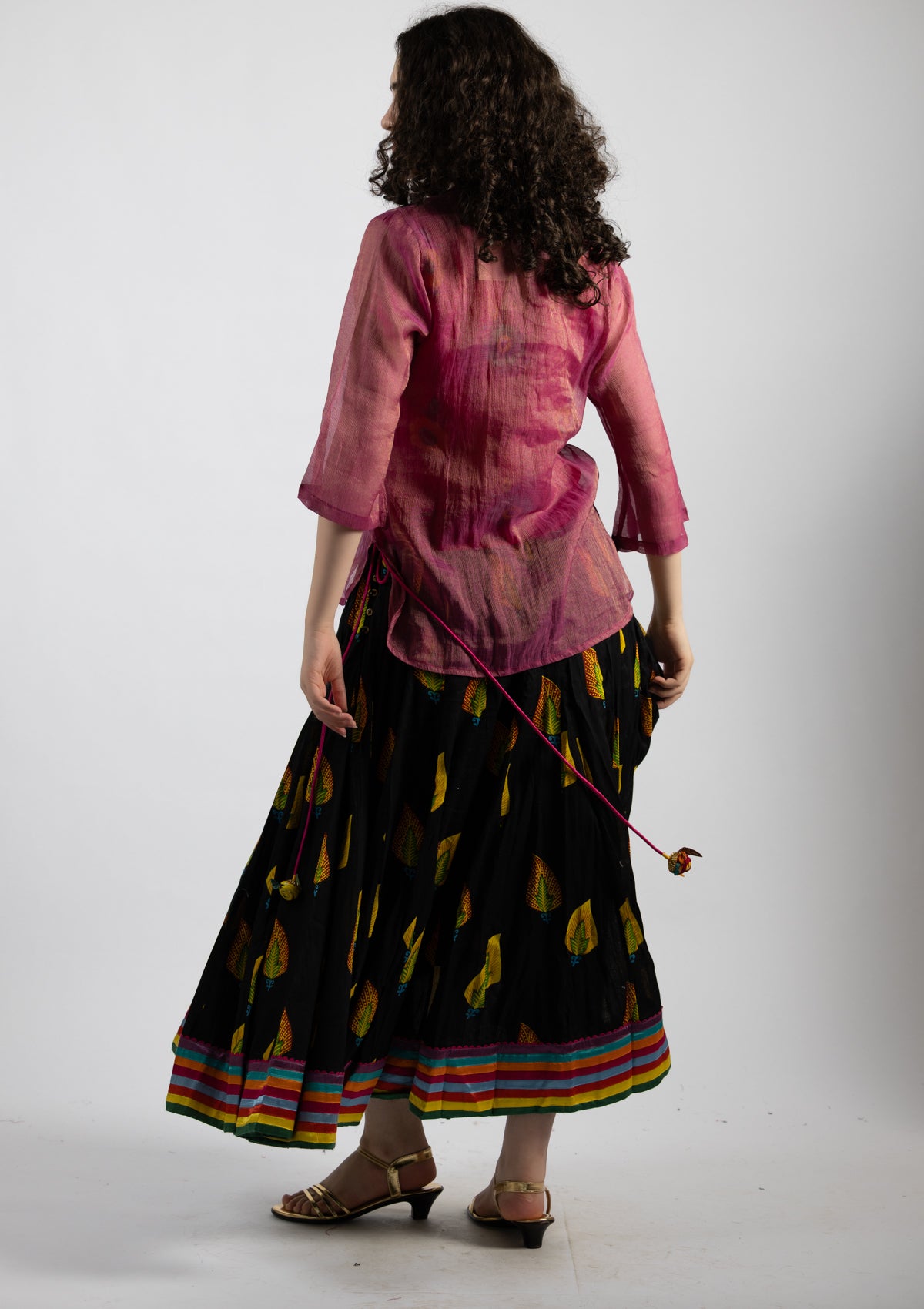 Sweet Blush Chanderi Tissue Top - Size Large