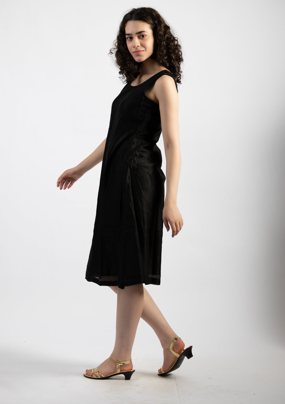 Midnight Spark Chanderi Dress - Size Large