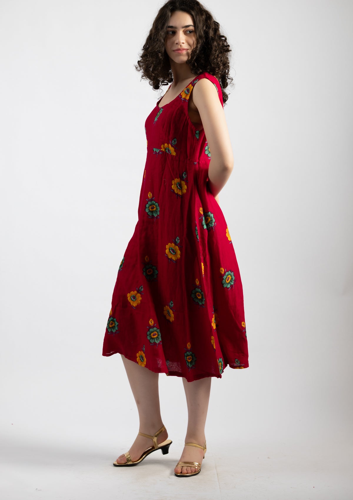 Ember Printed Cotton Dress - Size Extra Large