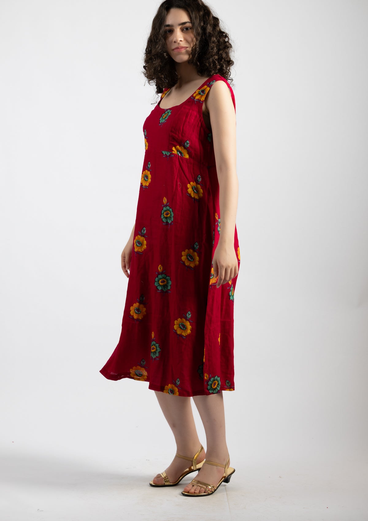 Ember Printed Cotton Dress - Size Extra Large