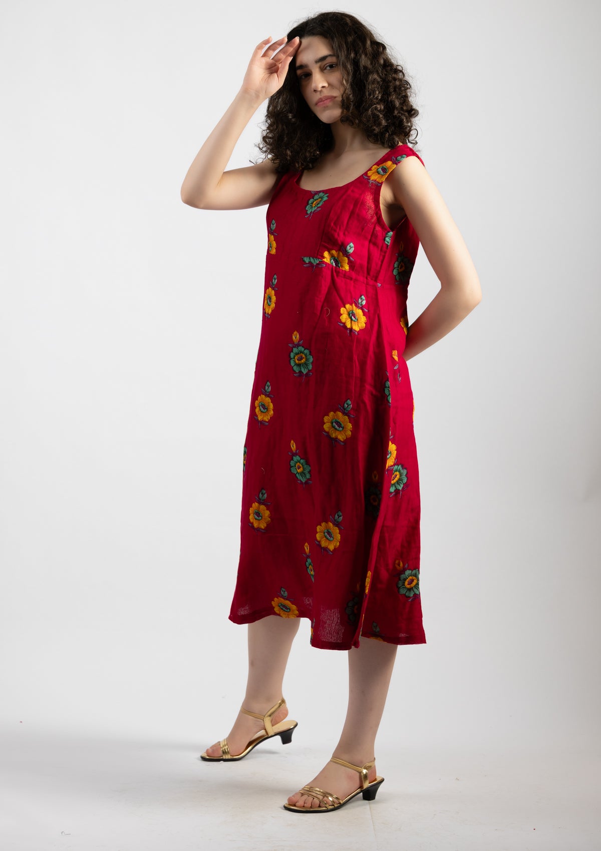 Ember Printed Cotton Dress - Size Extra Large
