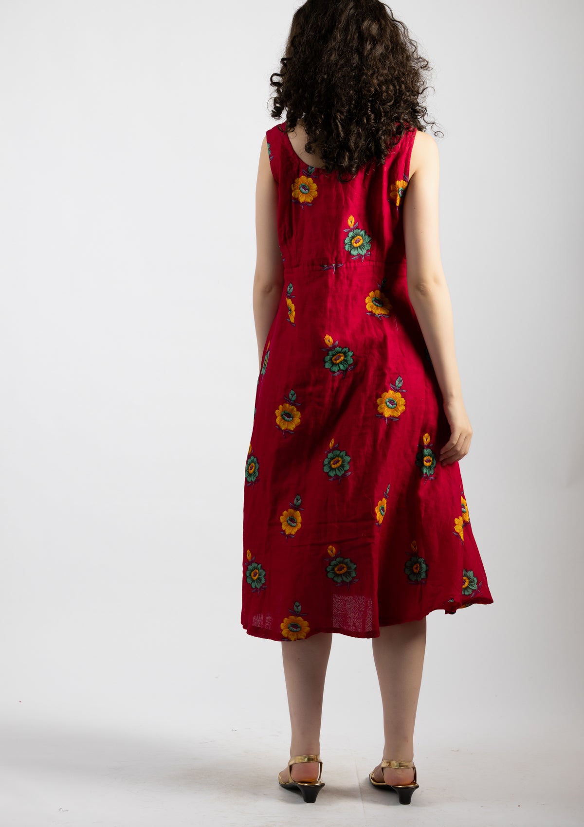 Ember Printed Cotton Dress - Size Extra Large
