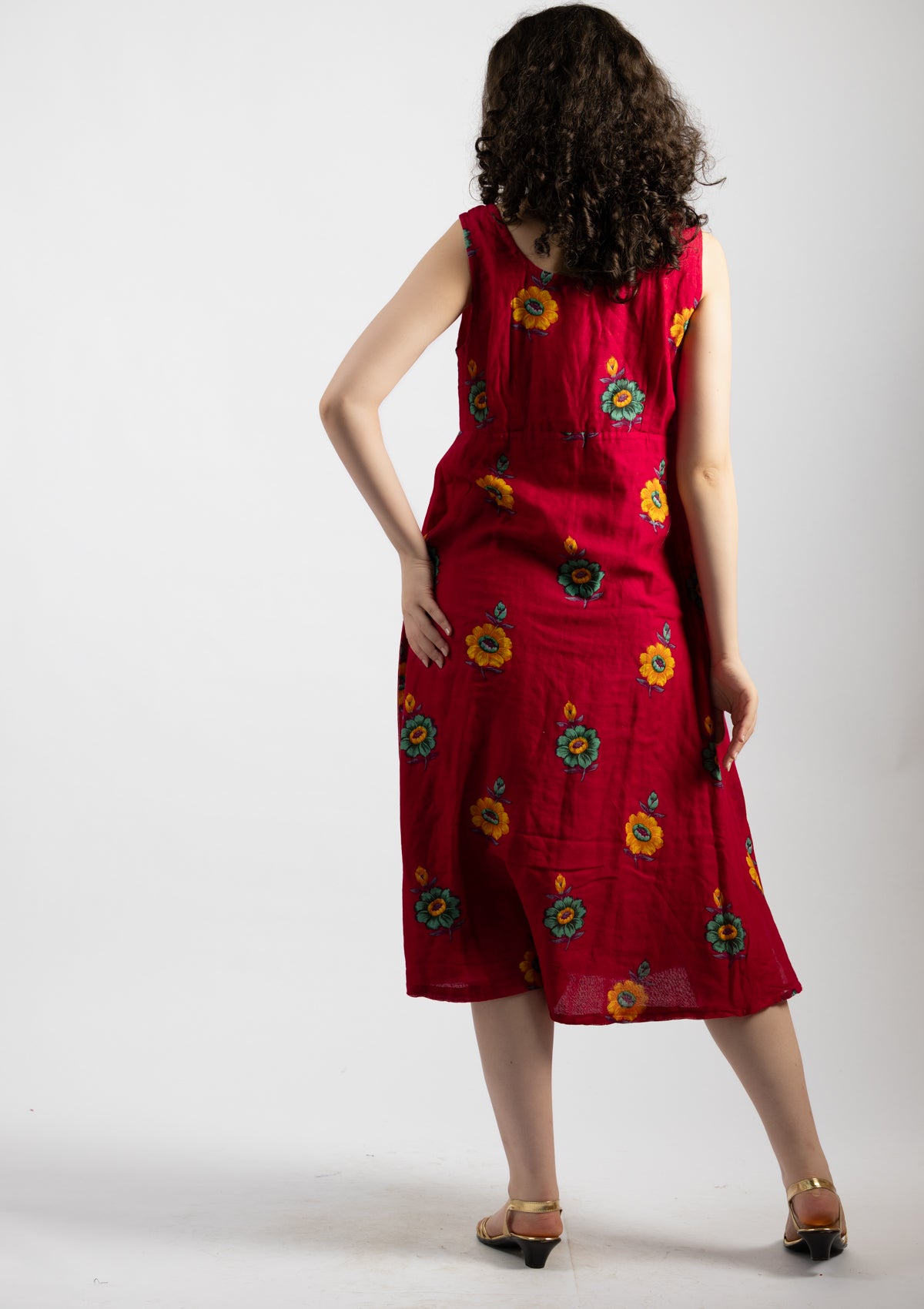 Ember Printed Cotton Dress - Size Large