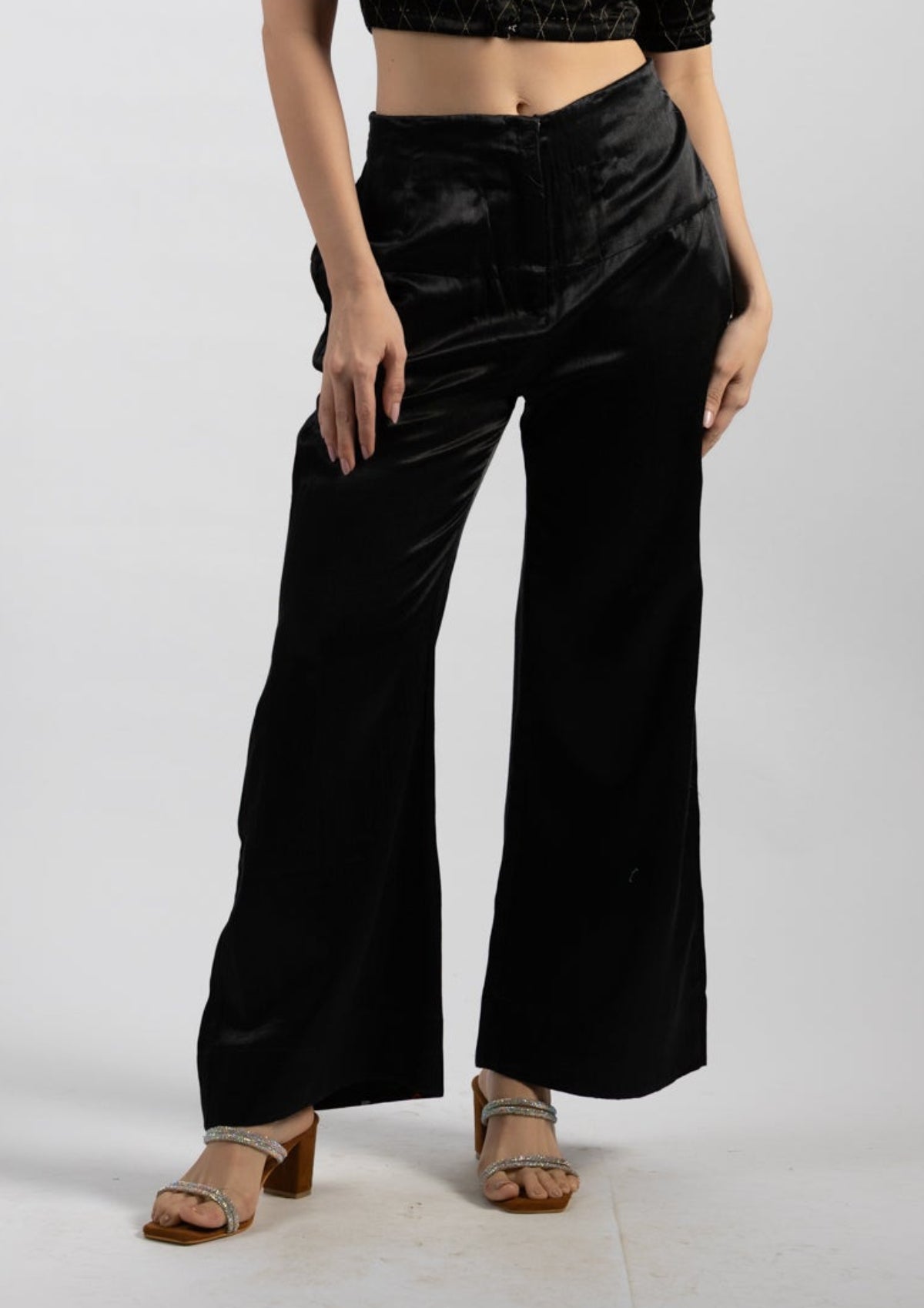 Black Vogue Mashru Trousers - Size Medium