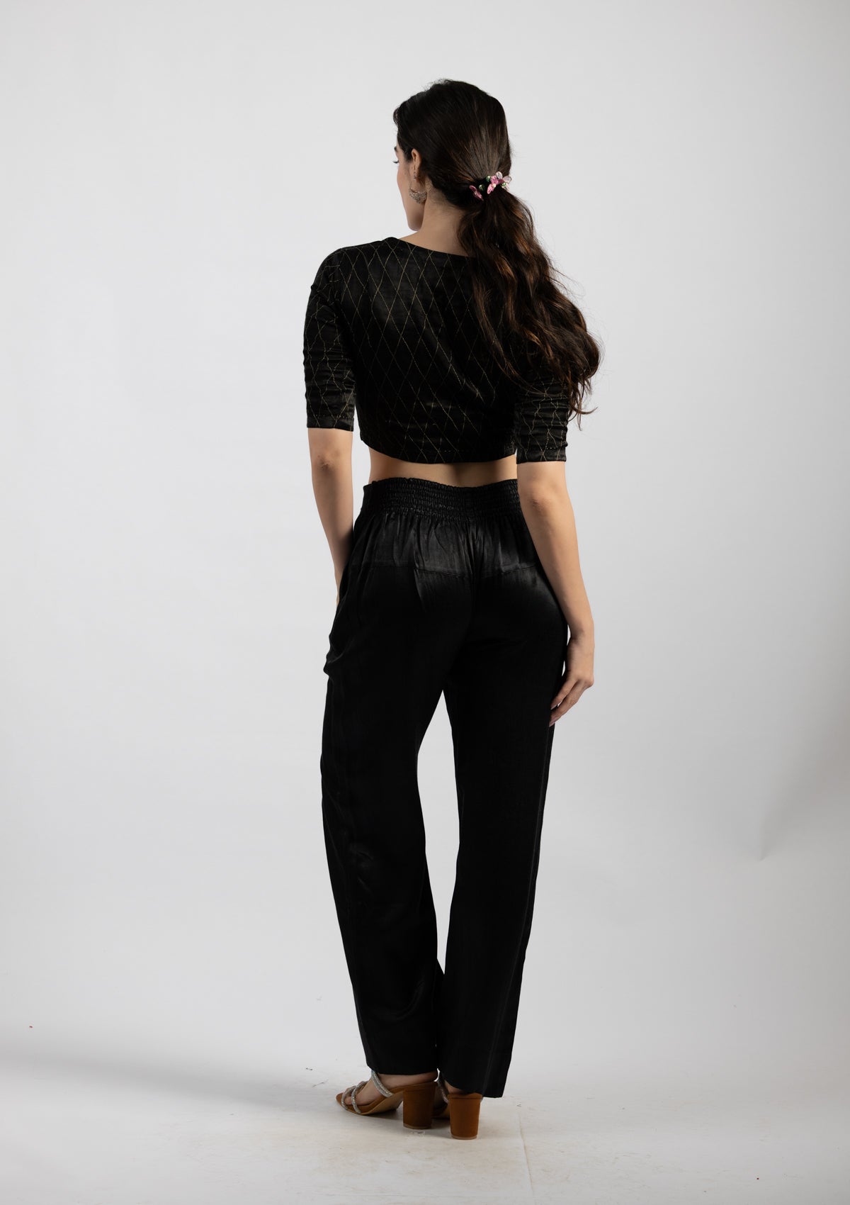 Black Vogue Mashru Trousers - Size Medium