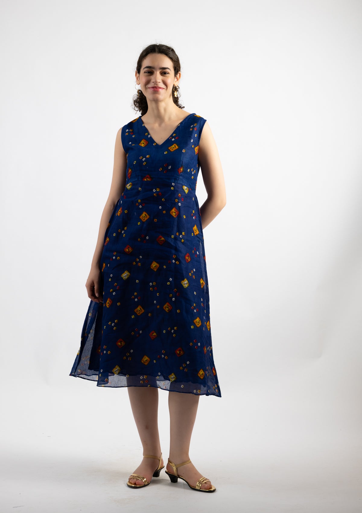 Regal Printed Cotton Dress - Size Extra Large