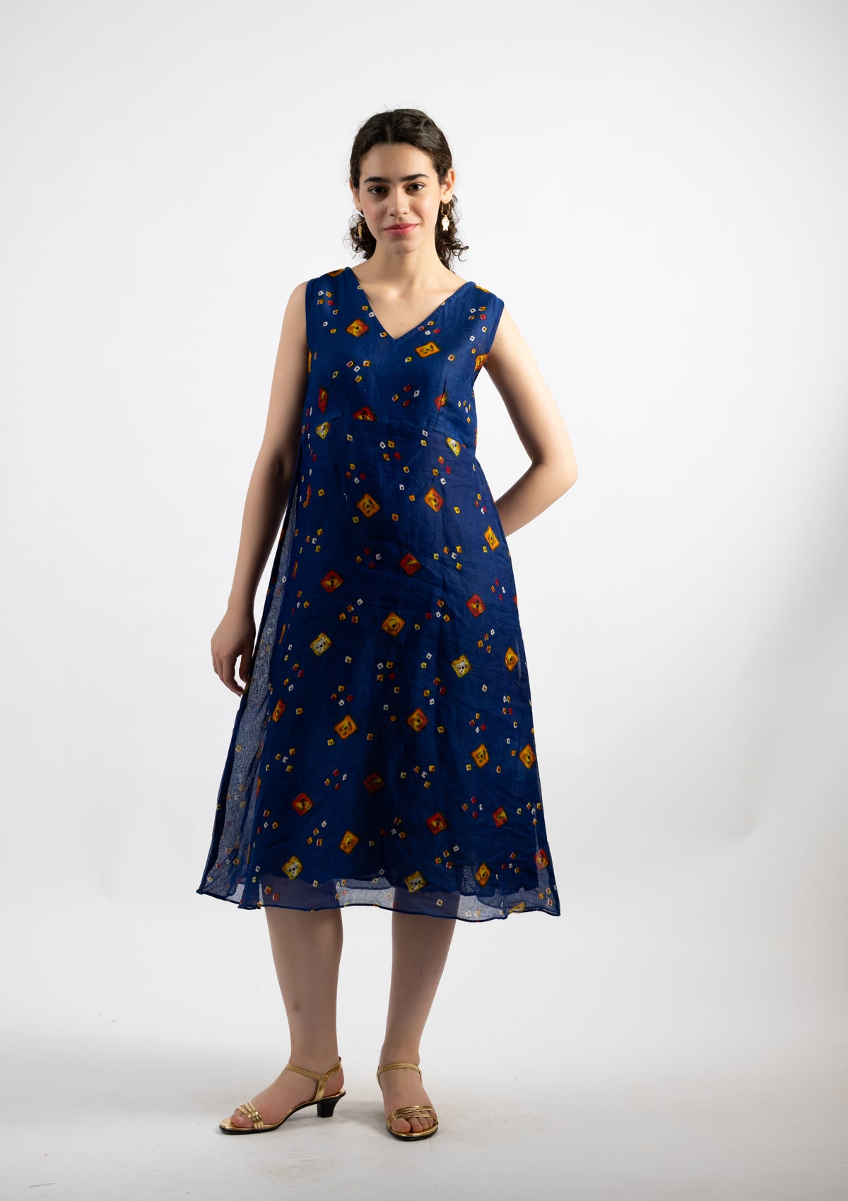 Regal Printed Cotton Dress - Size Extra Large