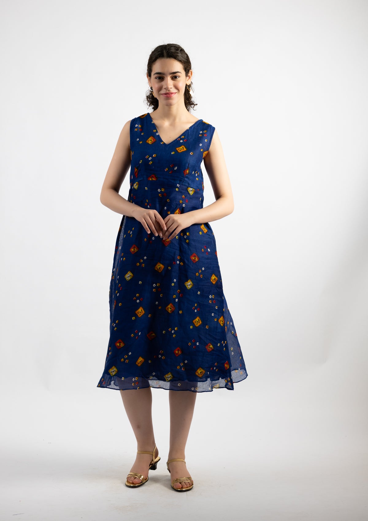 Regal Printed Cotton Dress - Size Extra Large