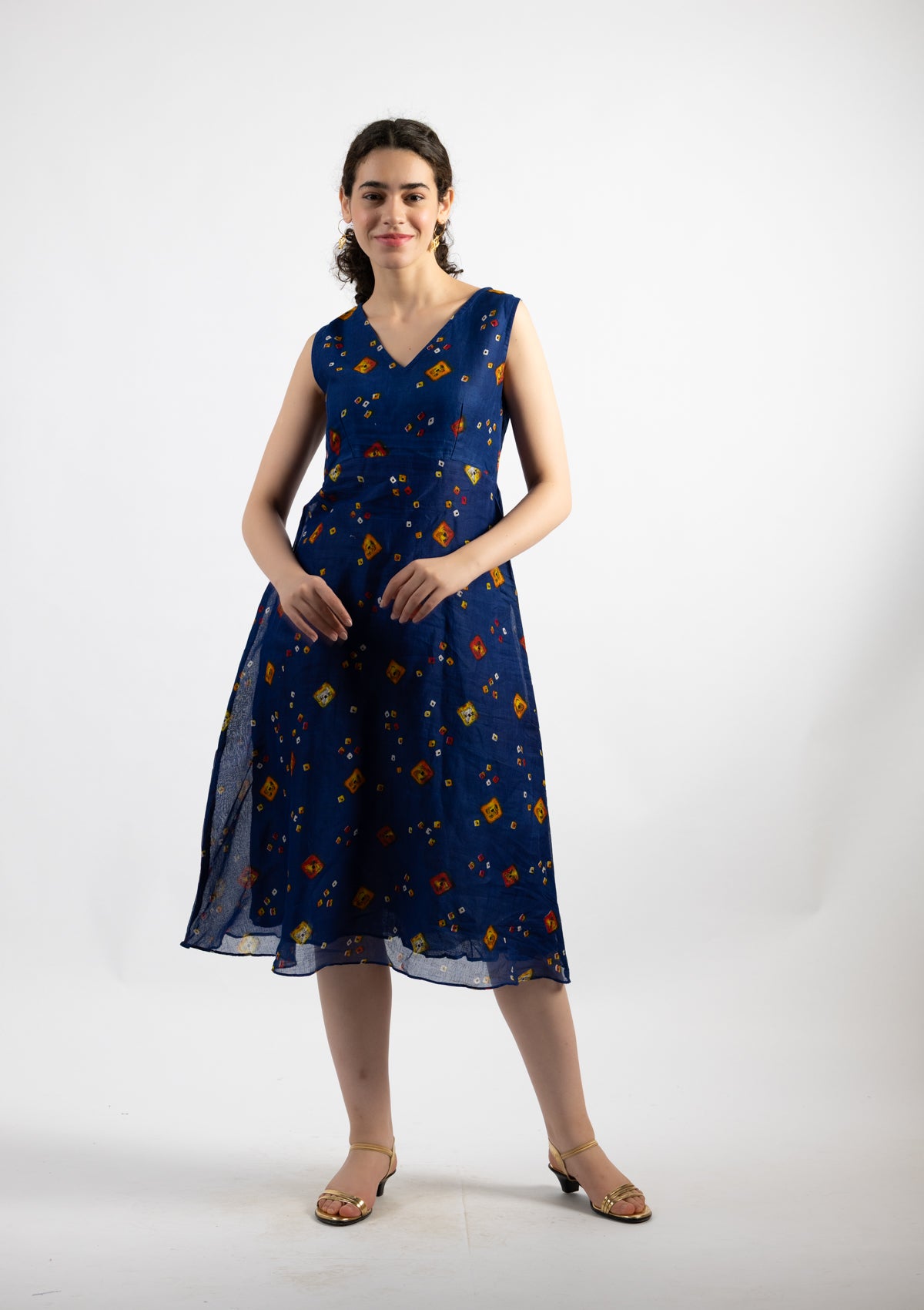 Regal Printed Cotton Dress - Size Extra Large