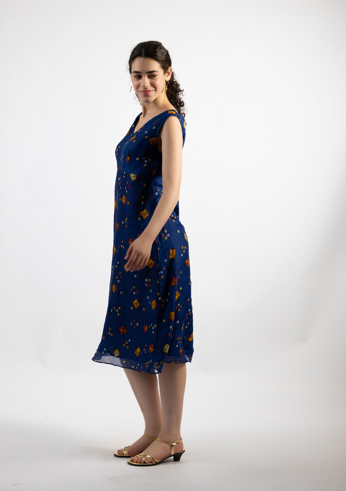 Regal Printed Cotton Dress - Size Extra Large