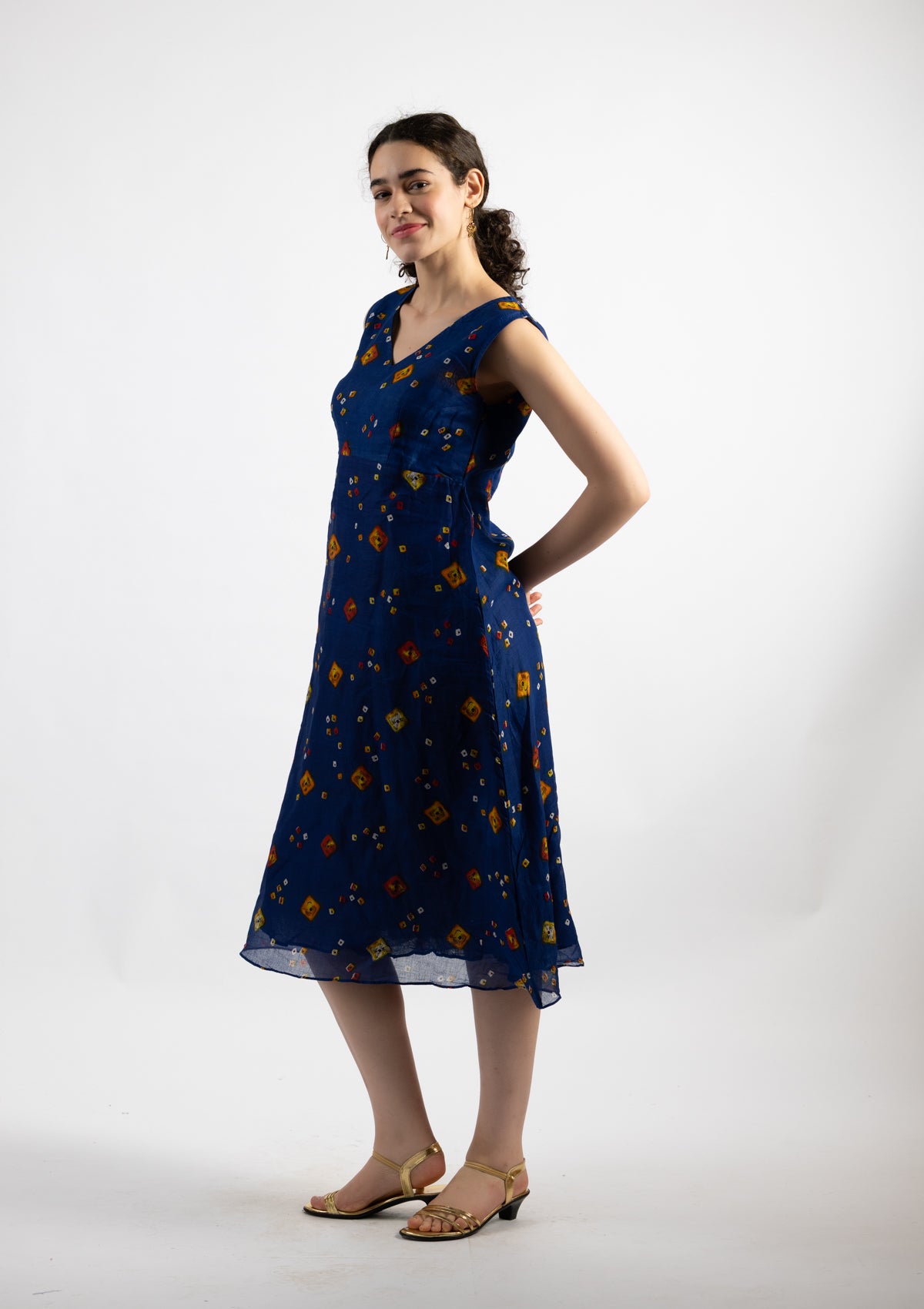 Regal Printed Cotton Dress - Size Extra Large