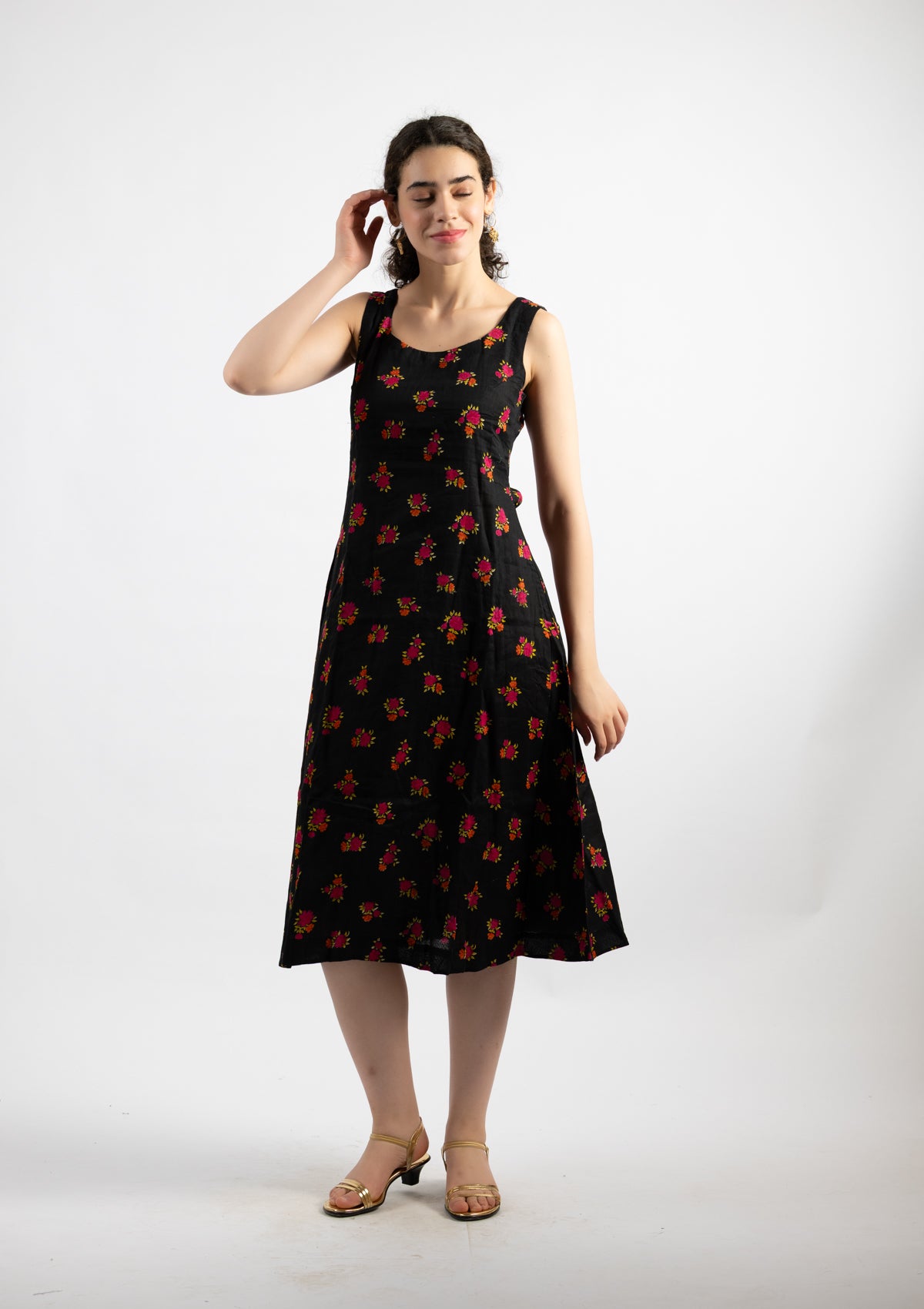 Ziva Printed Cotton Dress - Size Large