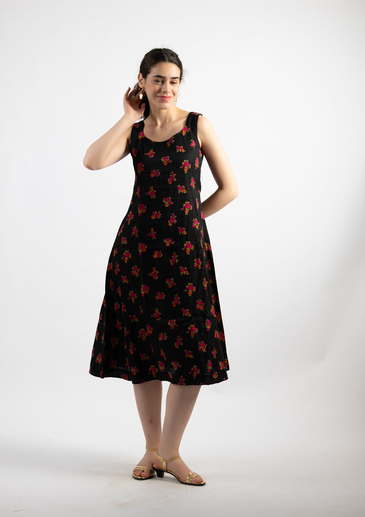 Ziva Printed Cotton Dress - Size Extra Large