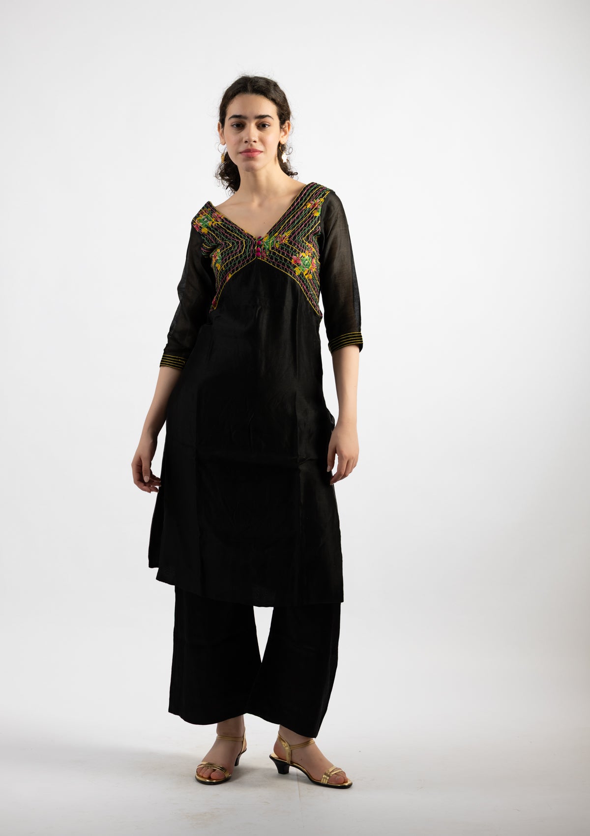 Rumi Black Kurta Pants - Size Small