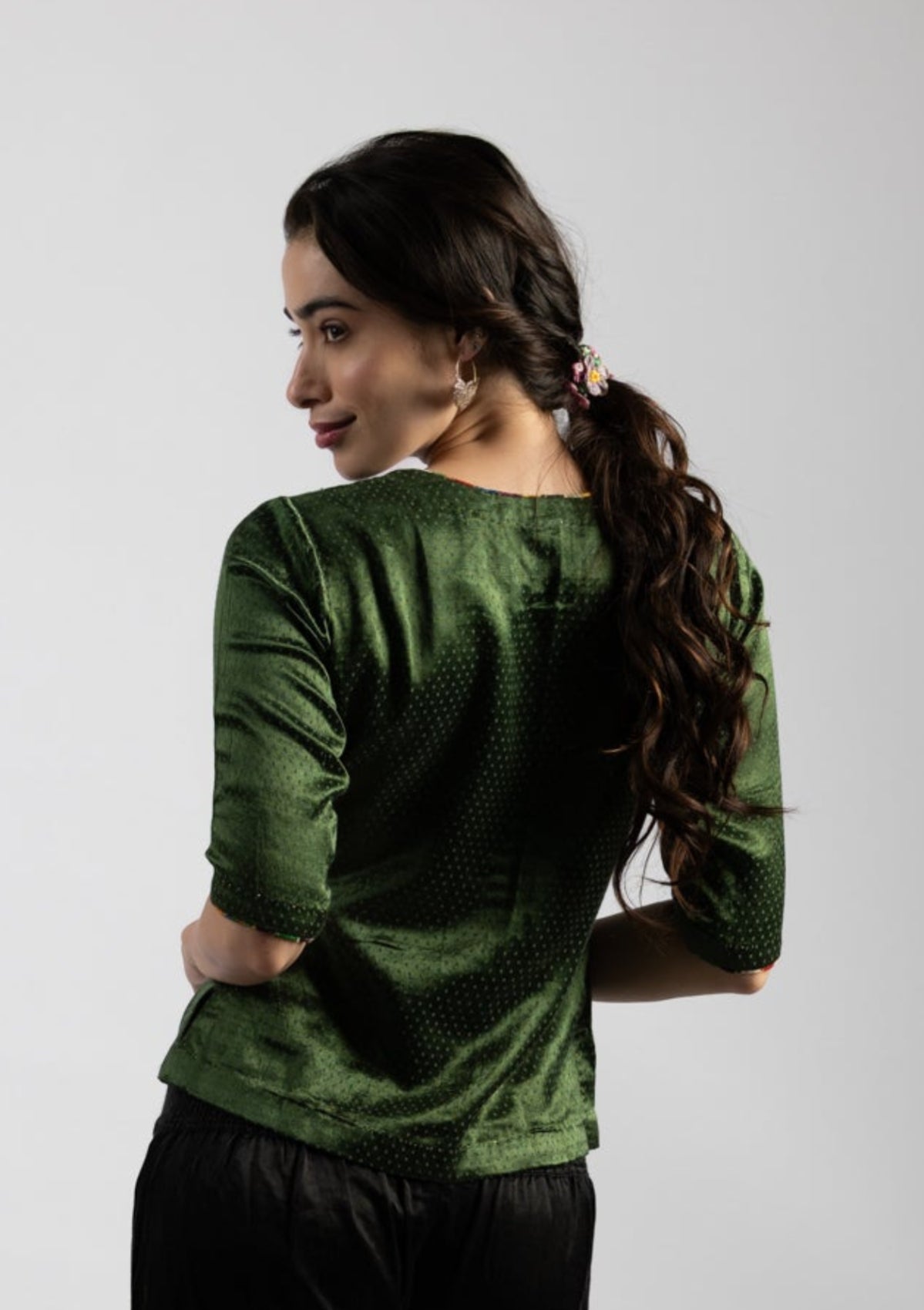 Kiko Green Mashru Top - Size Small