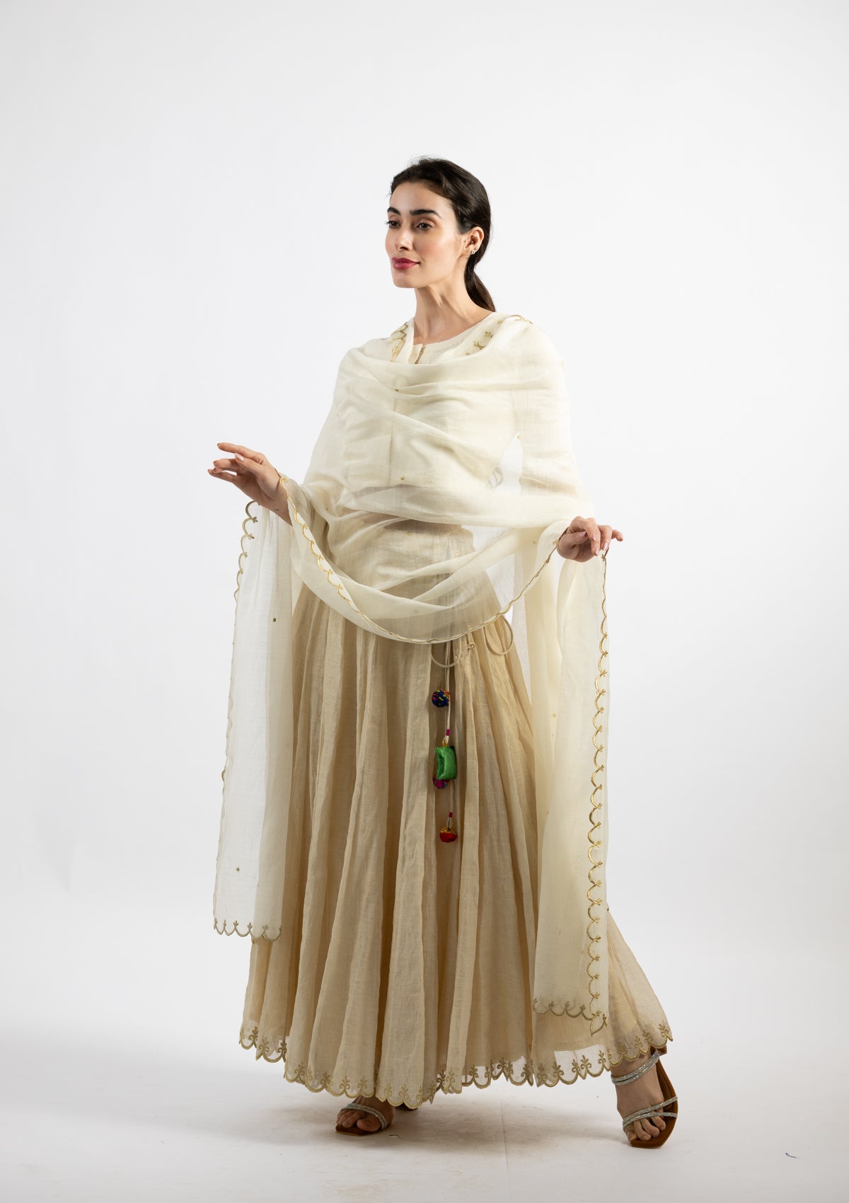 Snow Chanderi Dupatta