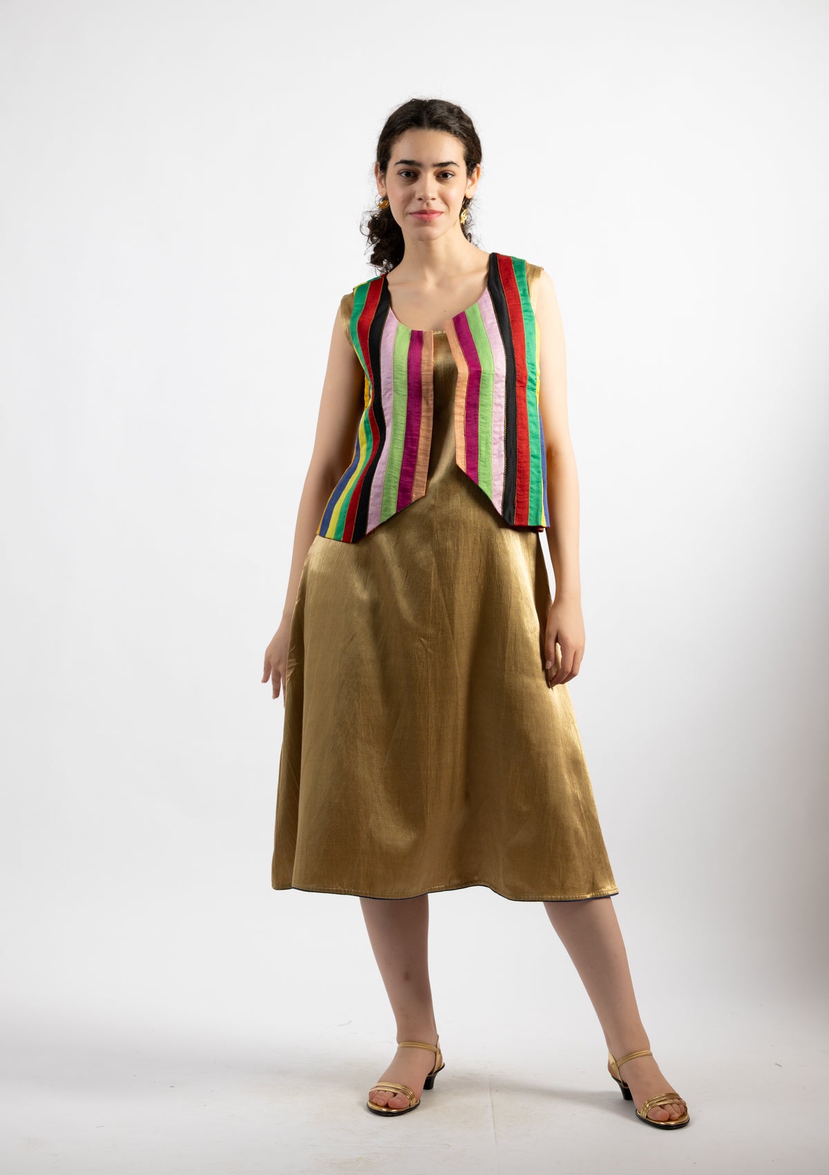 Multicolour Chanderi Jacket - Small to Medium