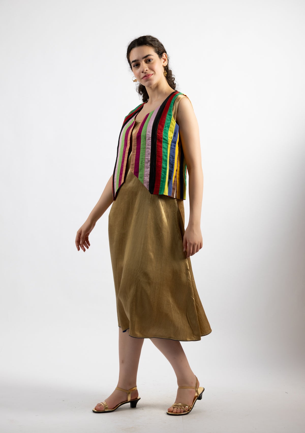 Multicolour Chanderi Jacket - Small to Medium