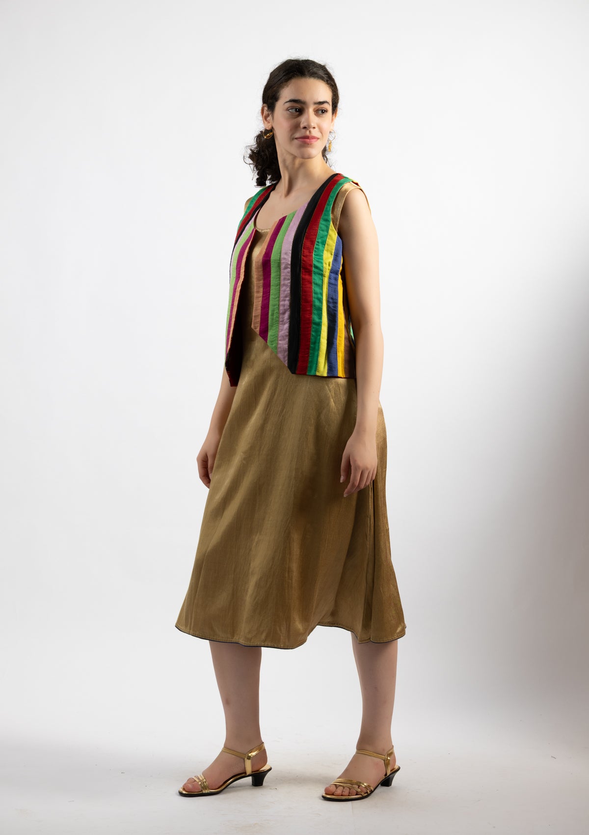 Multicolour Chanderi Jacket - Small to Medium