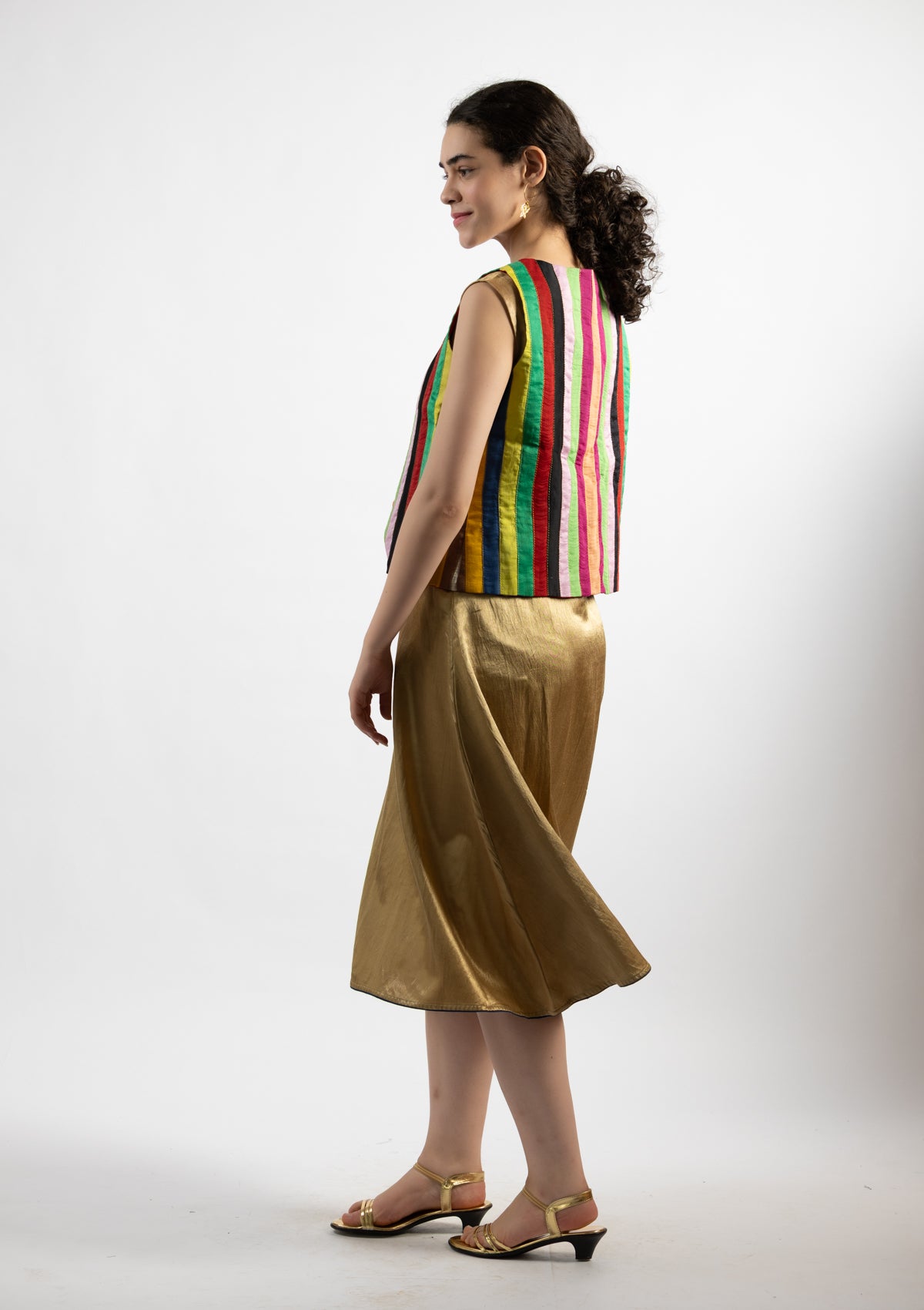 Multicolour Chanderi Jacket - Small to Medium