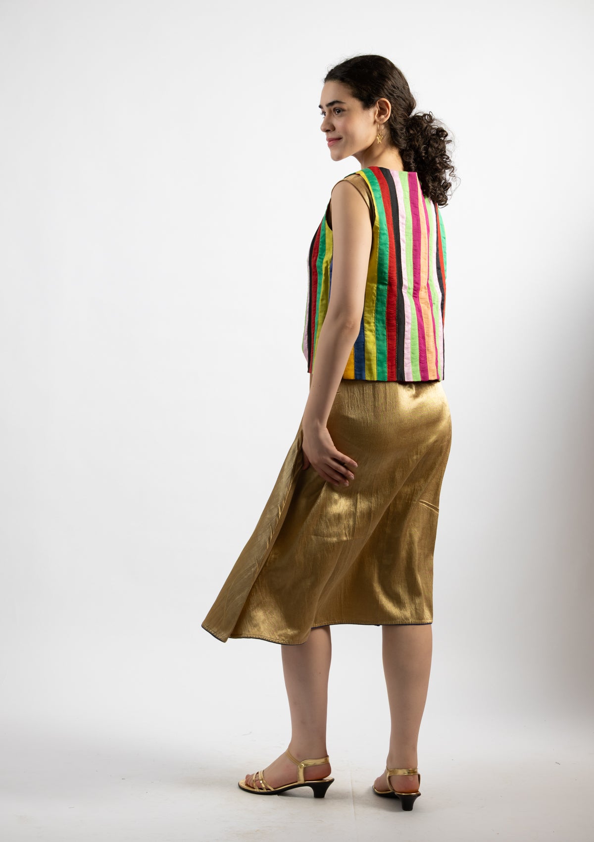 Multicolour Chanderi Jacket - Small to Medium