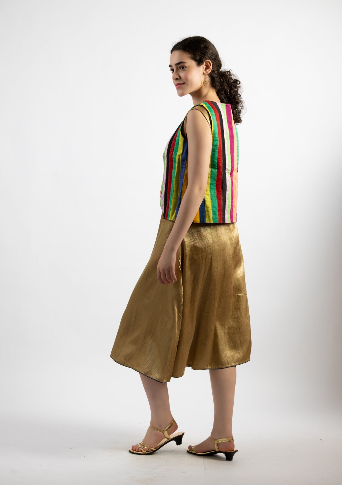 Multicolour Chanderi Jacket - Small to Medium