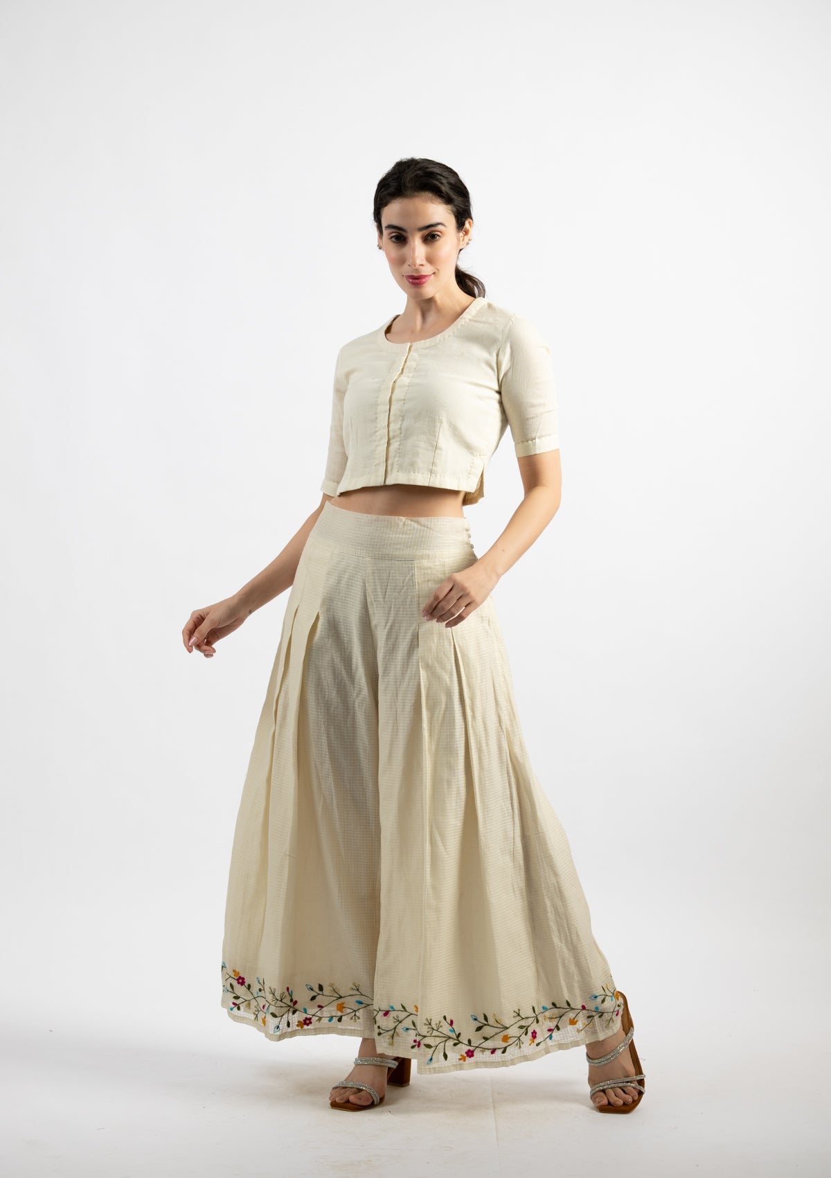 Swarna Chanderi Sheen Trousers- Size Small