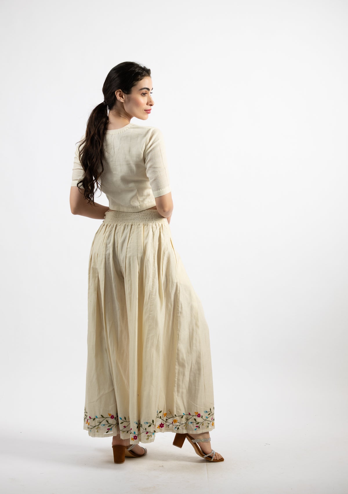 Swarna Chanderi Sheen Trousers- Size Small