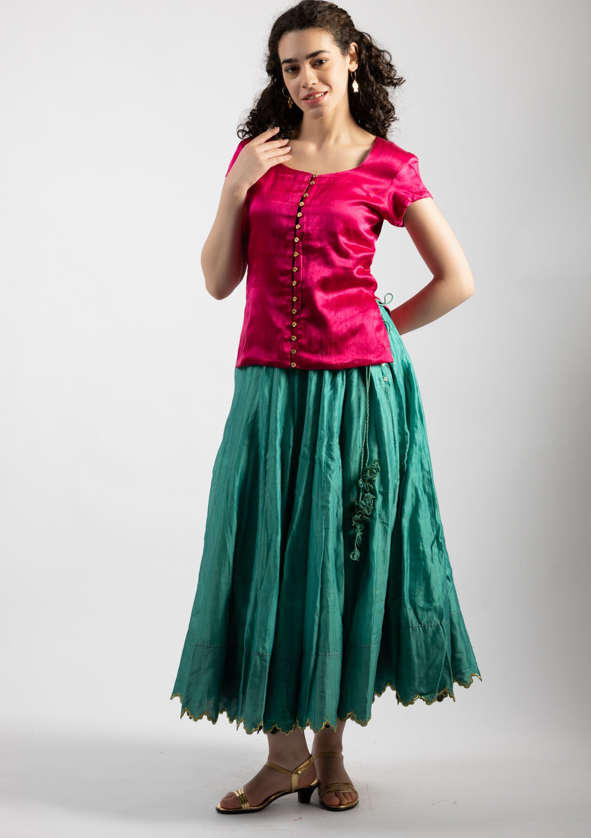 Azura Chanderi Skirt - Size Large