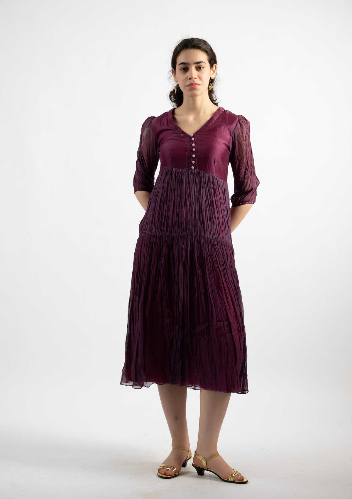 Iris Chanderi Dress - Size Small