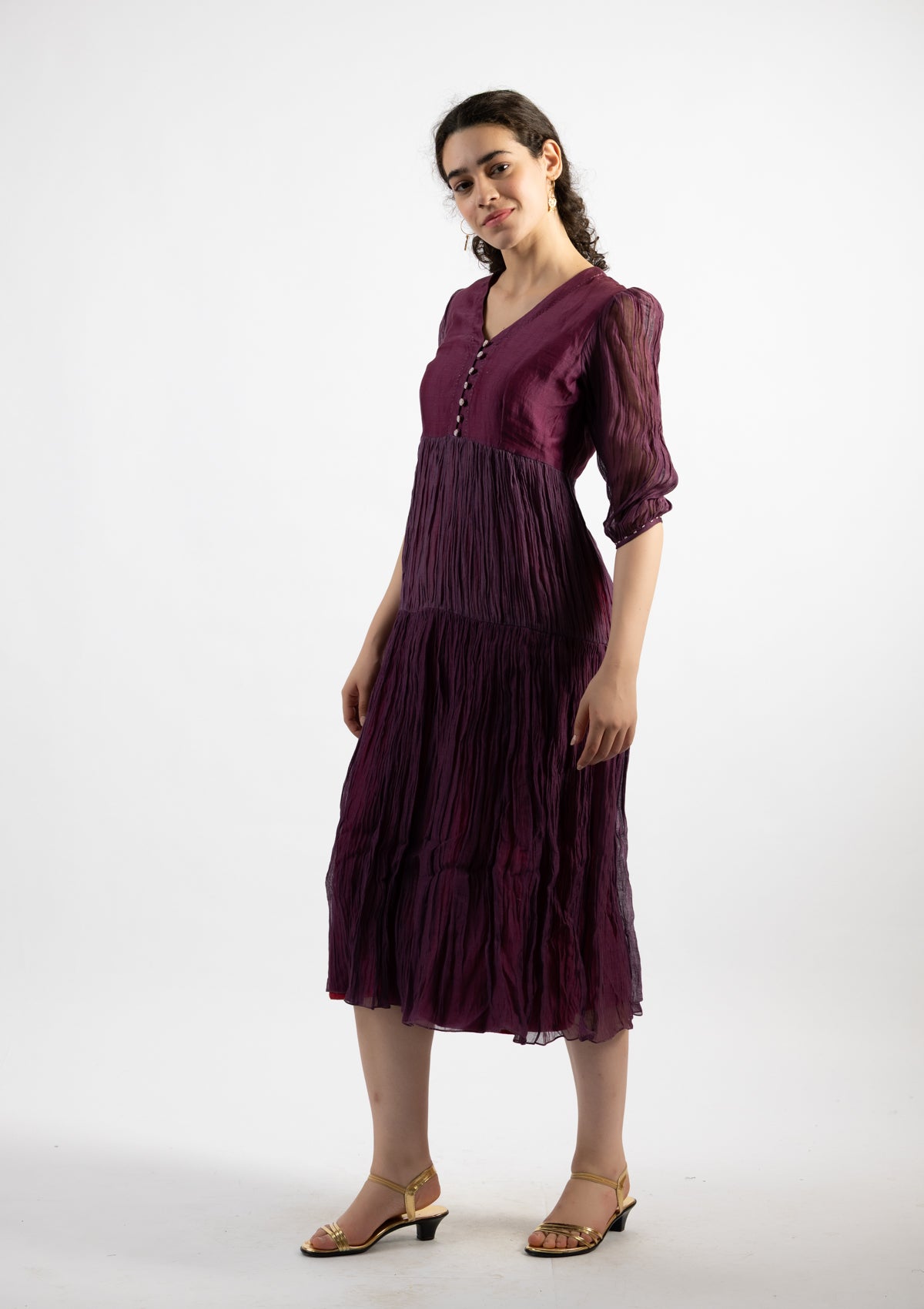 Iris Chanderi Dress - Size Small