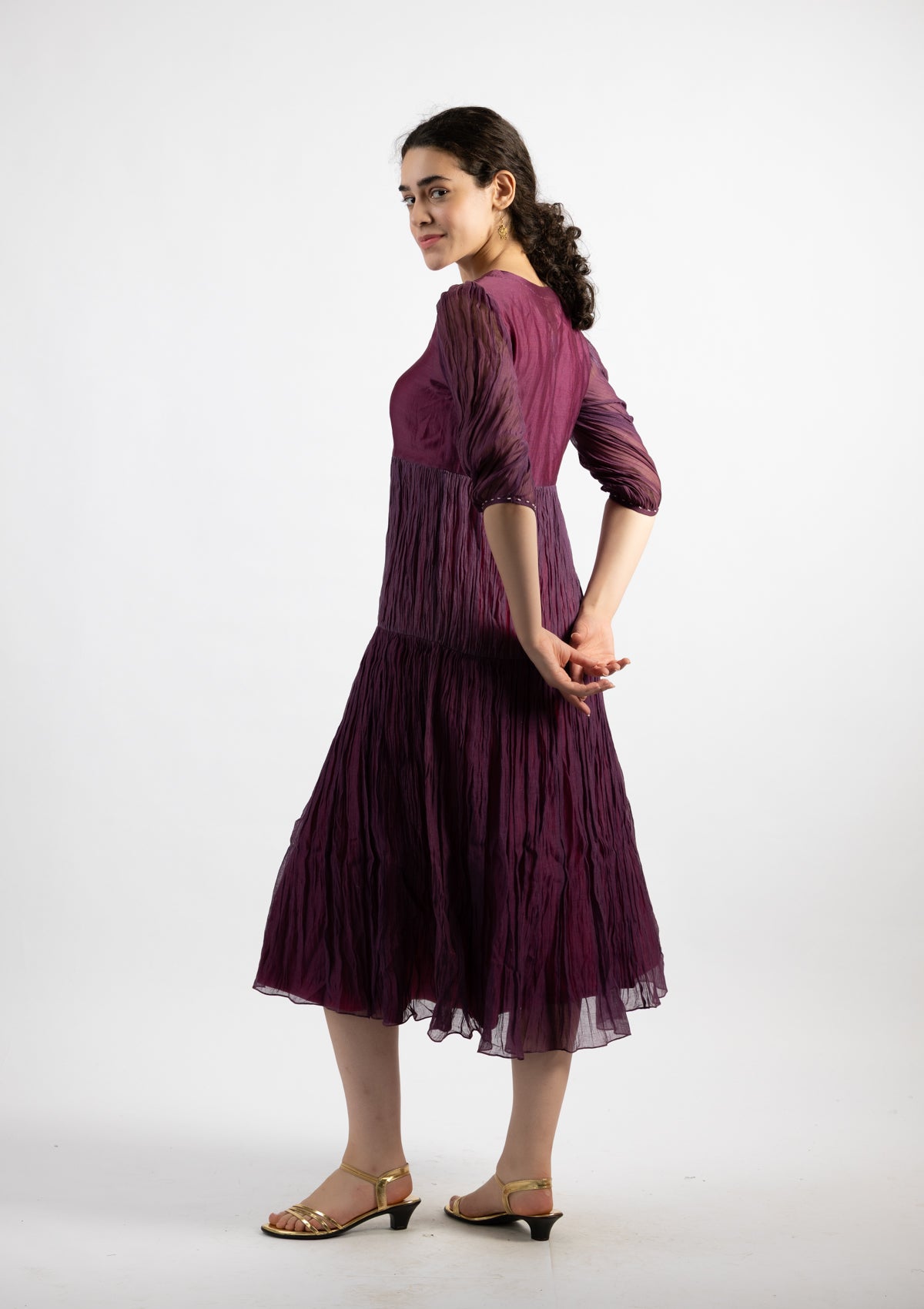 Iris Chanderi Dress - Size Small