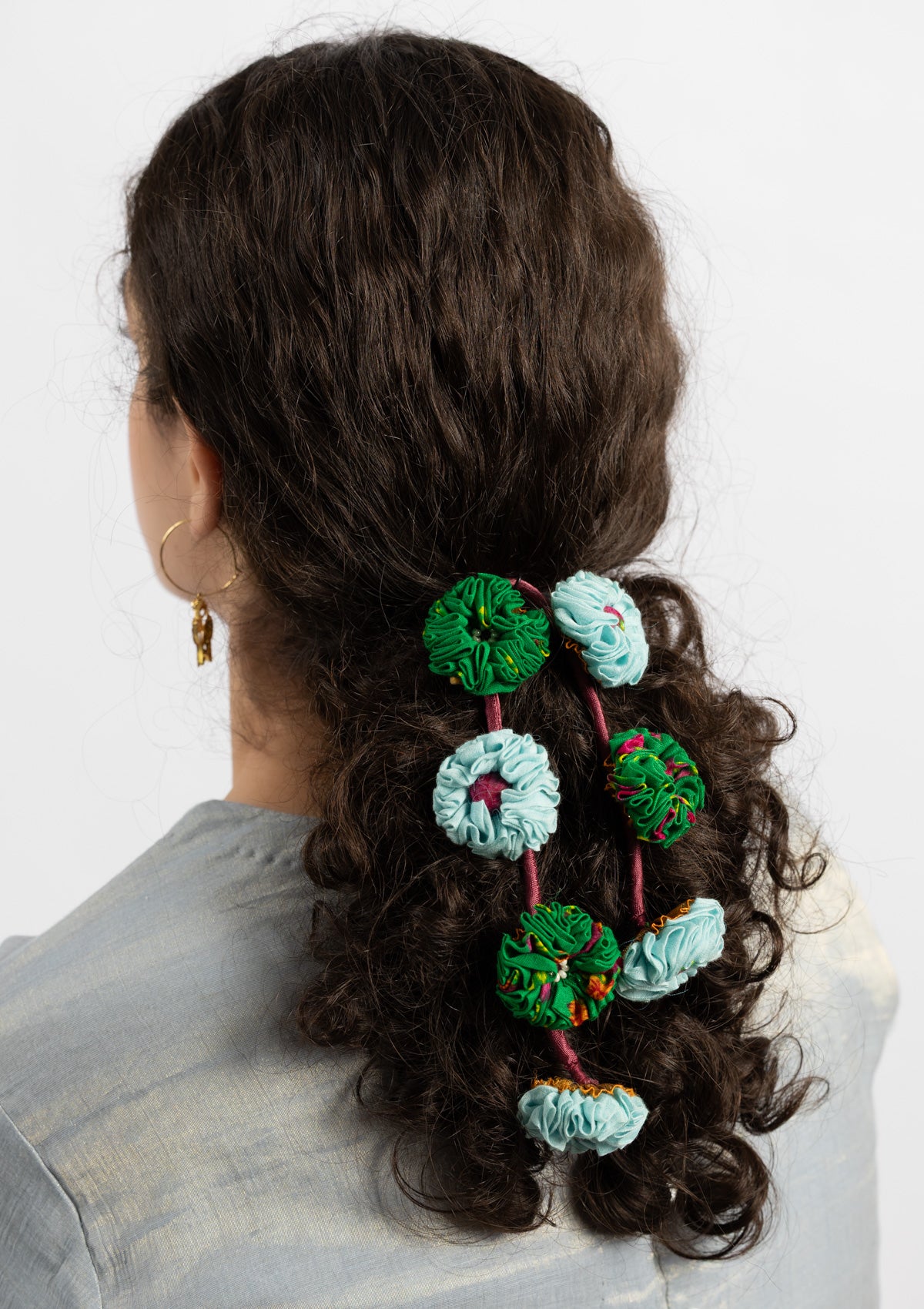 Flarin Green Floral Parandi