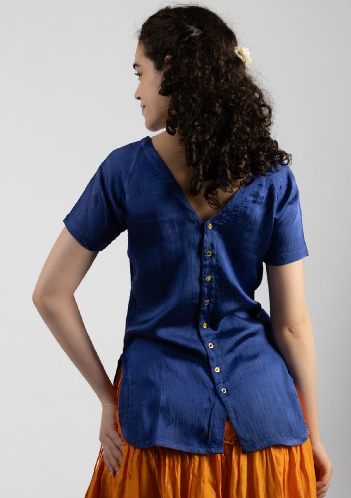 Neela Chanderi Top - Size Small