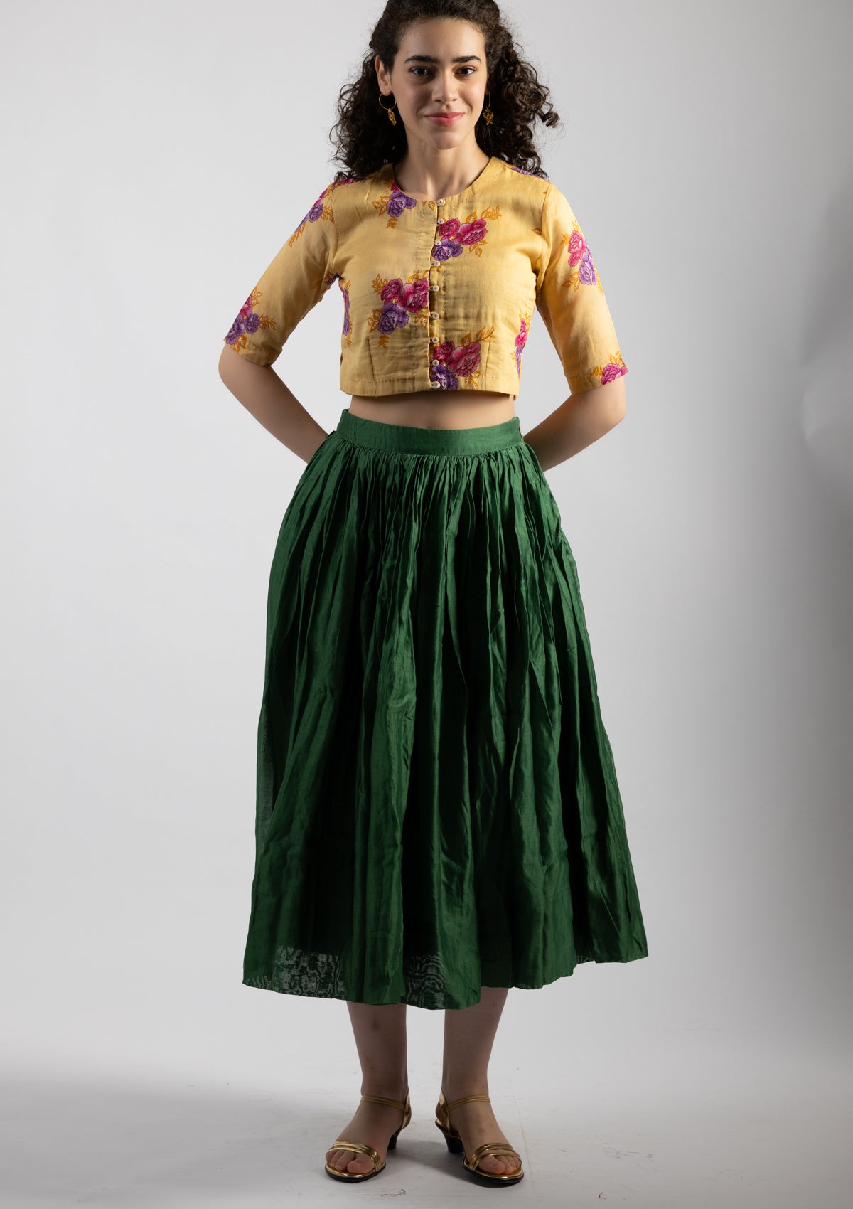 Griva Chanderi Skirt - Size Small