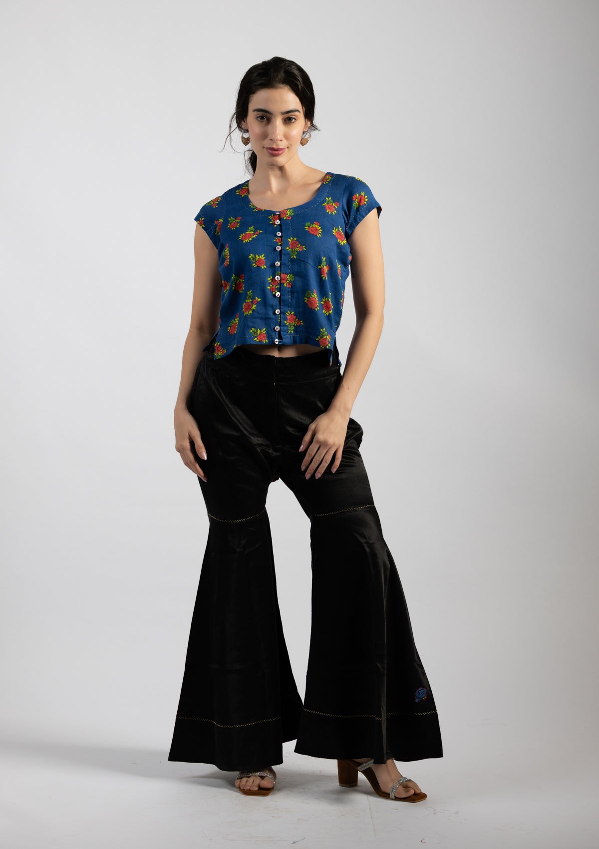 Bluze Printed Cotton Top - Size Medium