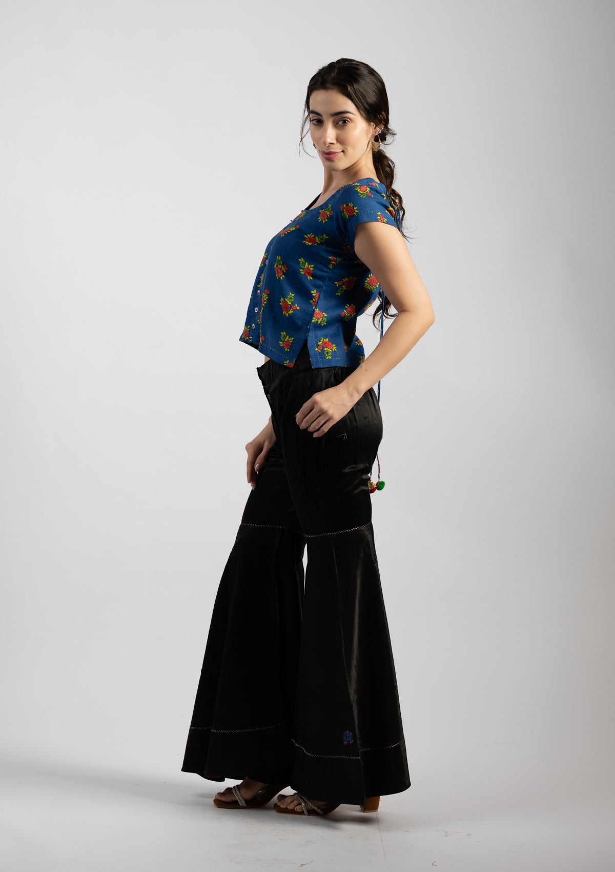 Bluze Printed Cotton Top - Size Medium