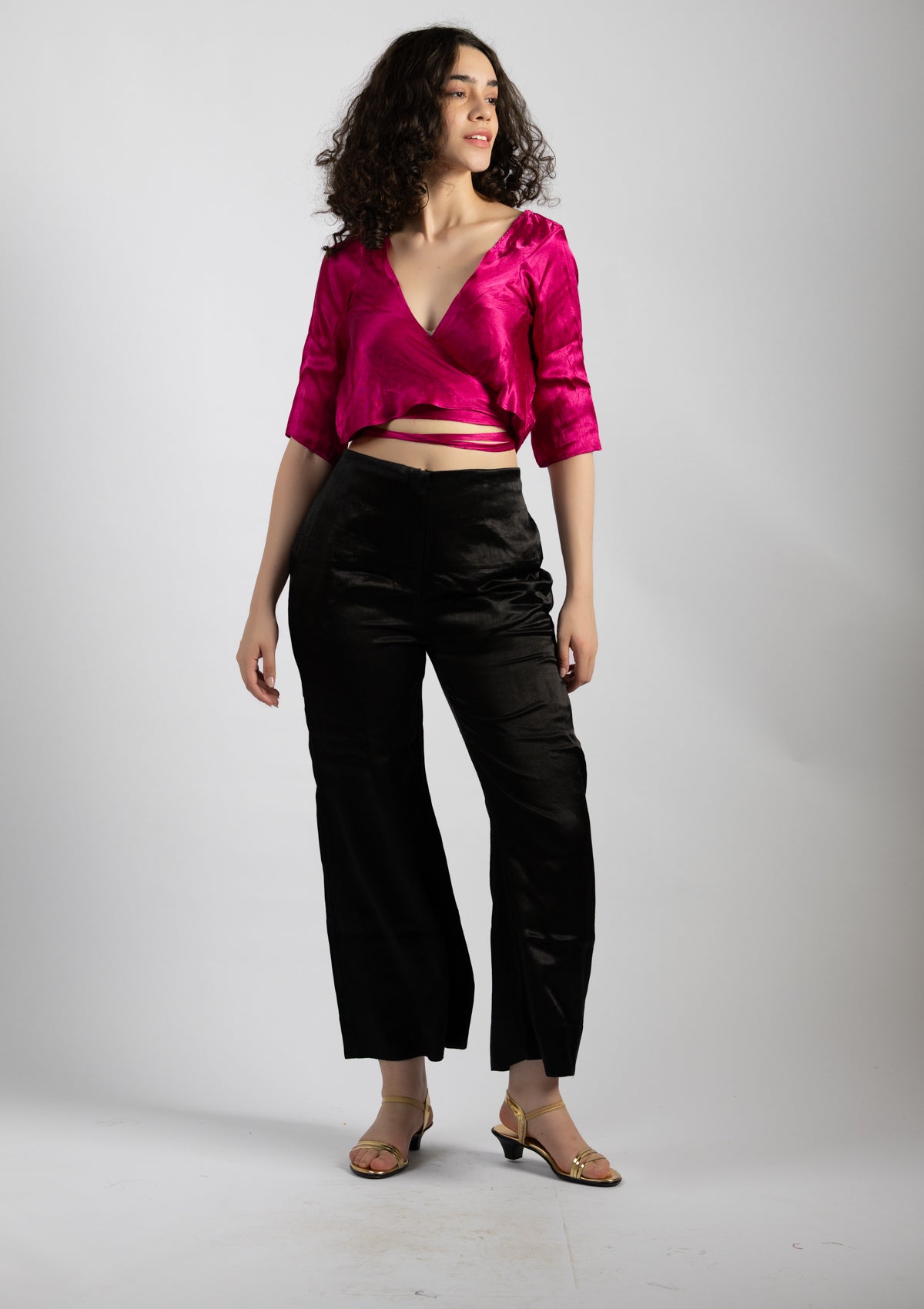 Pink Glam Mashru Top - Size Small