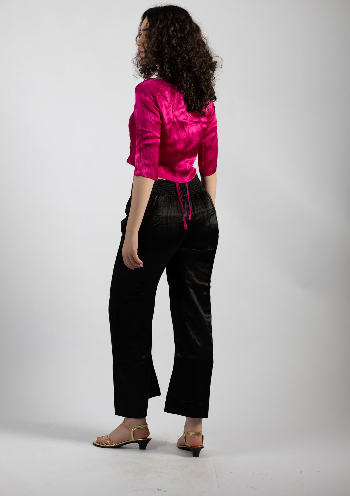 Pink Glam Mashru Top - Size Small