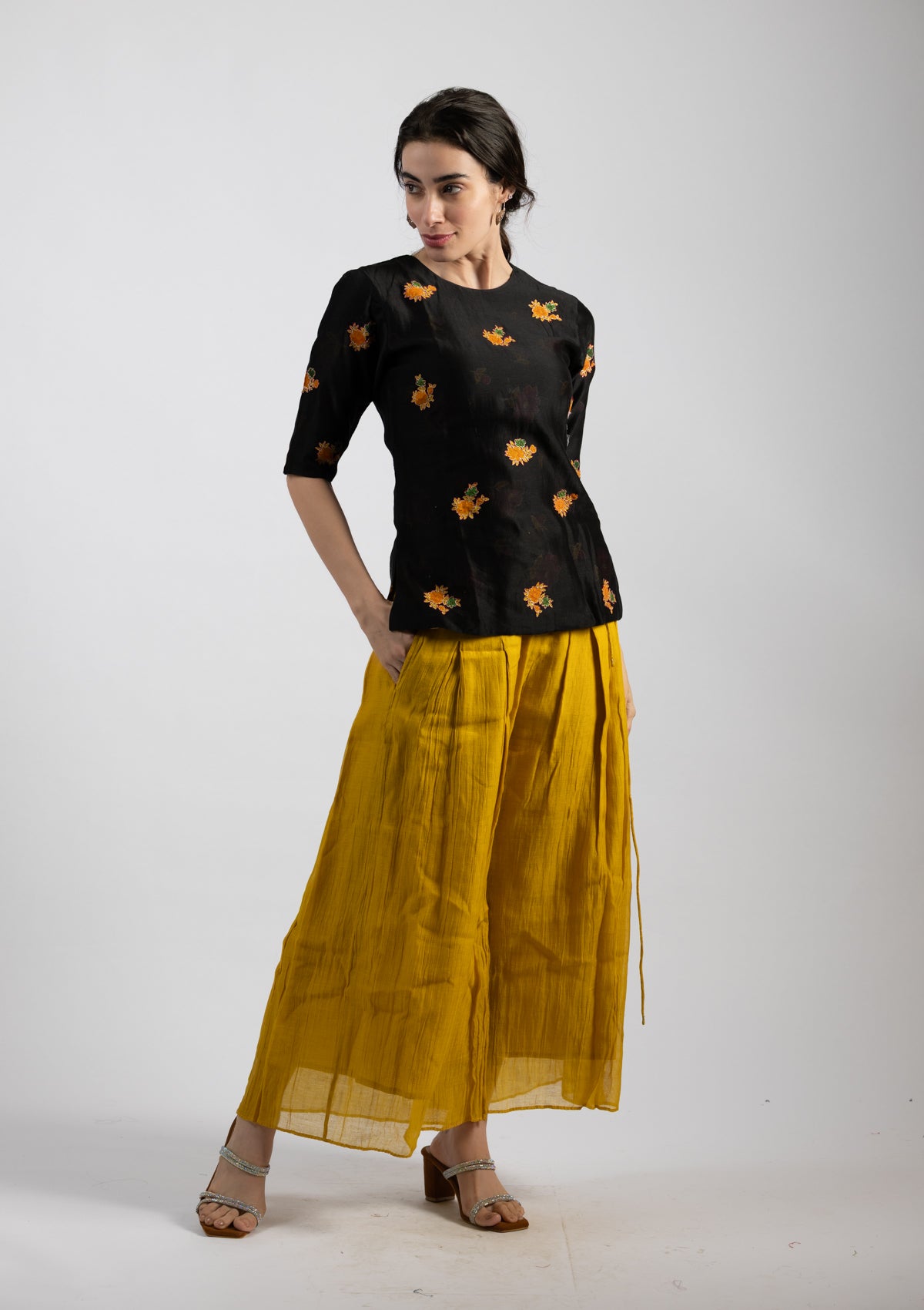 Night Chanderi Top - Size Small