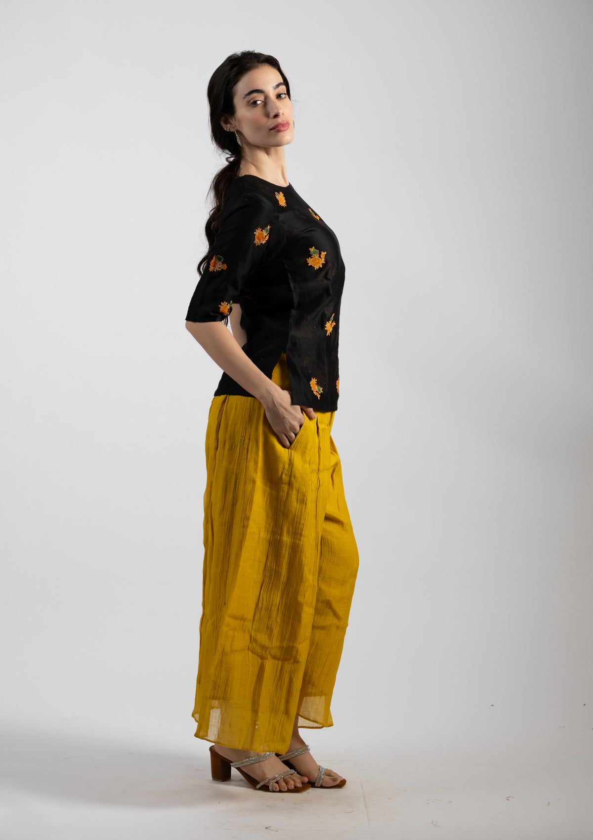 Night Chanderi Top - Size Small