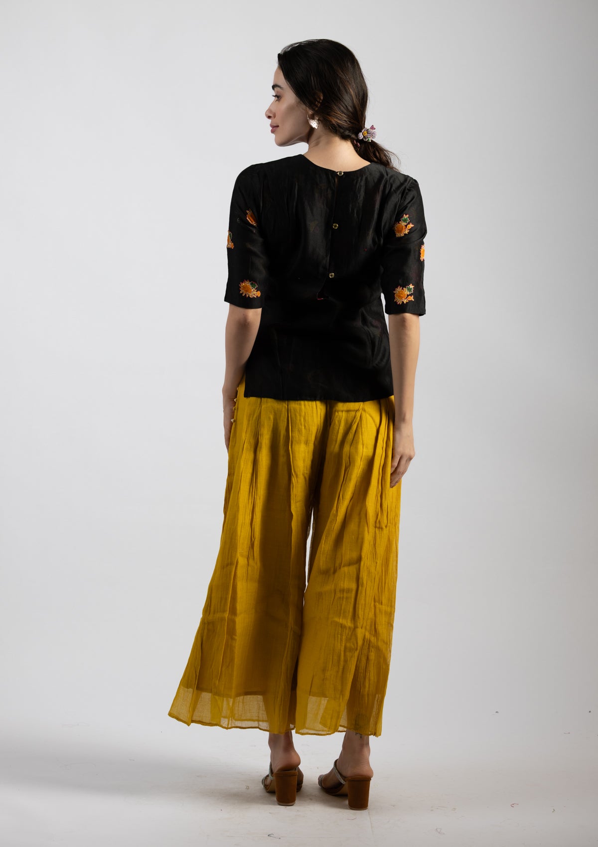 Night Chanderi Top - Size Small