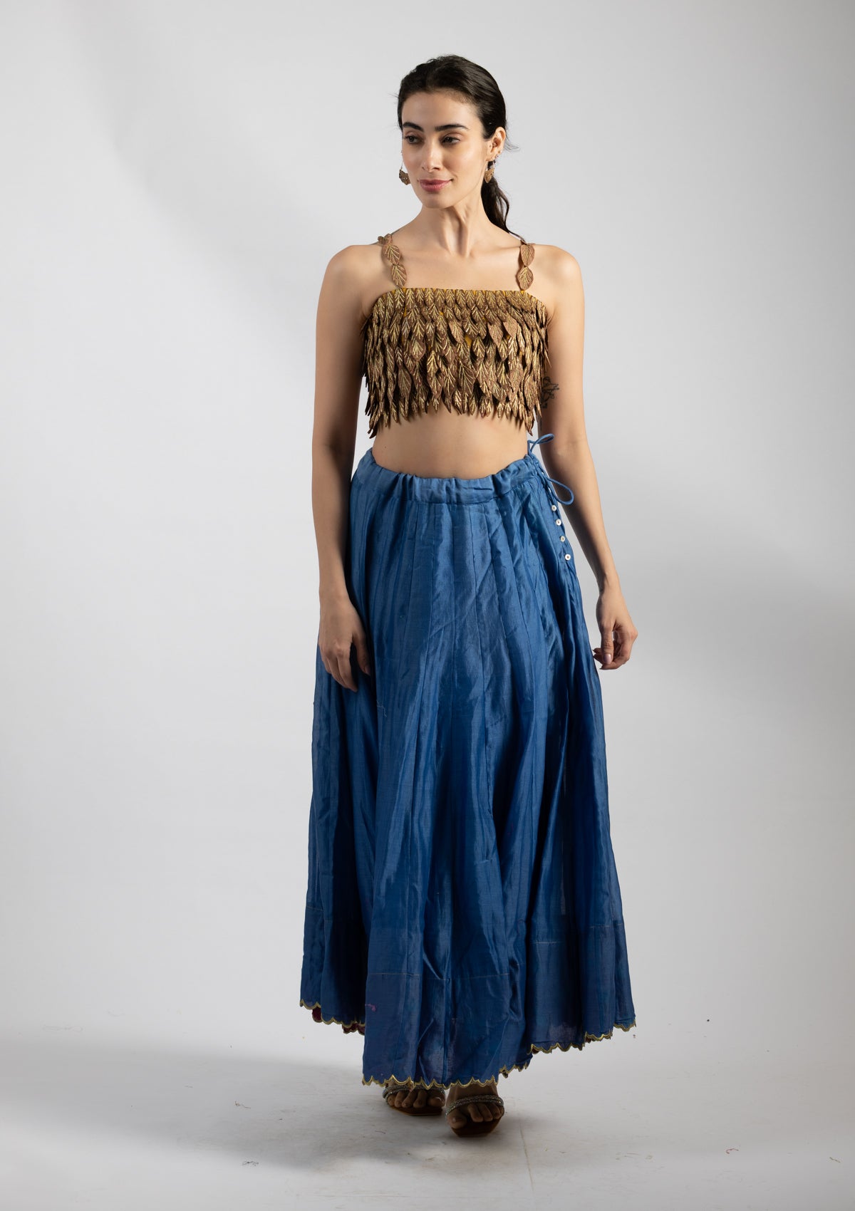 Leaflet Tan Top - Size Extra Small