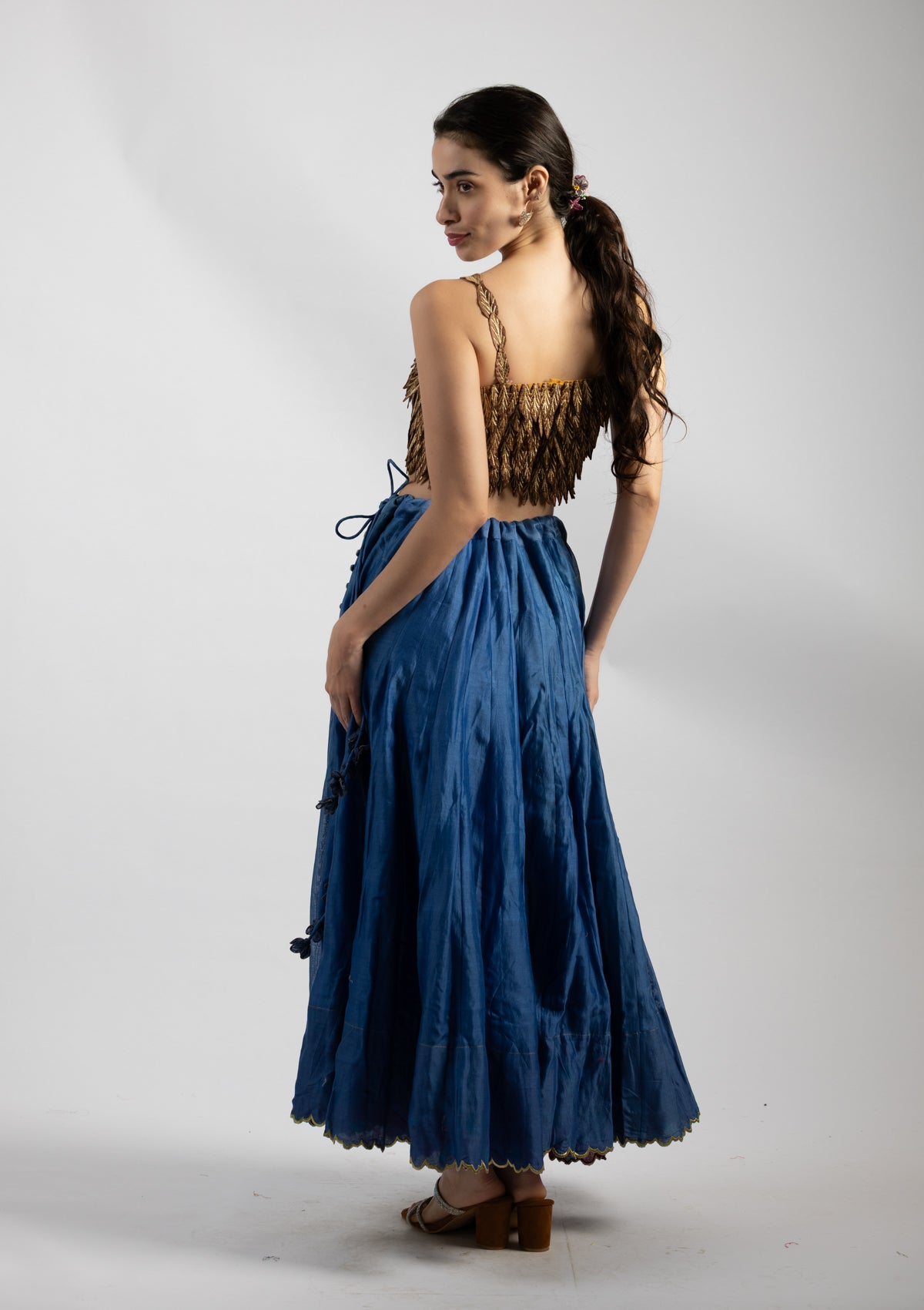 Sapphire Chanderi Skirt -Size Medium