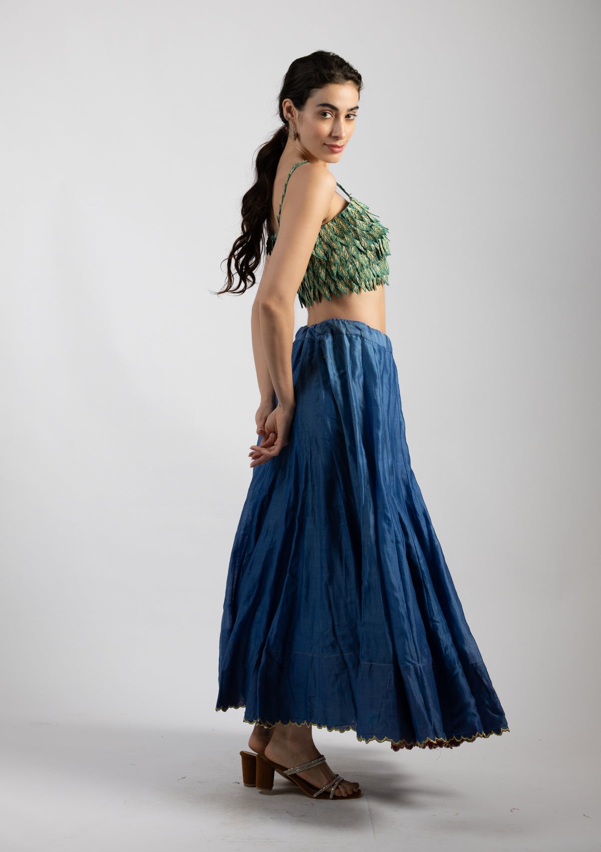 Leaflet Green Top - Size Extra Small