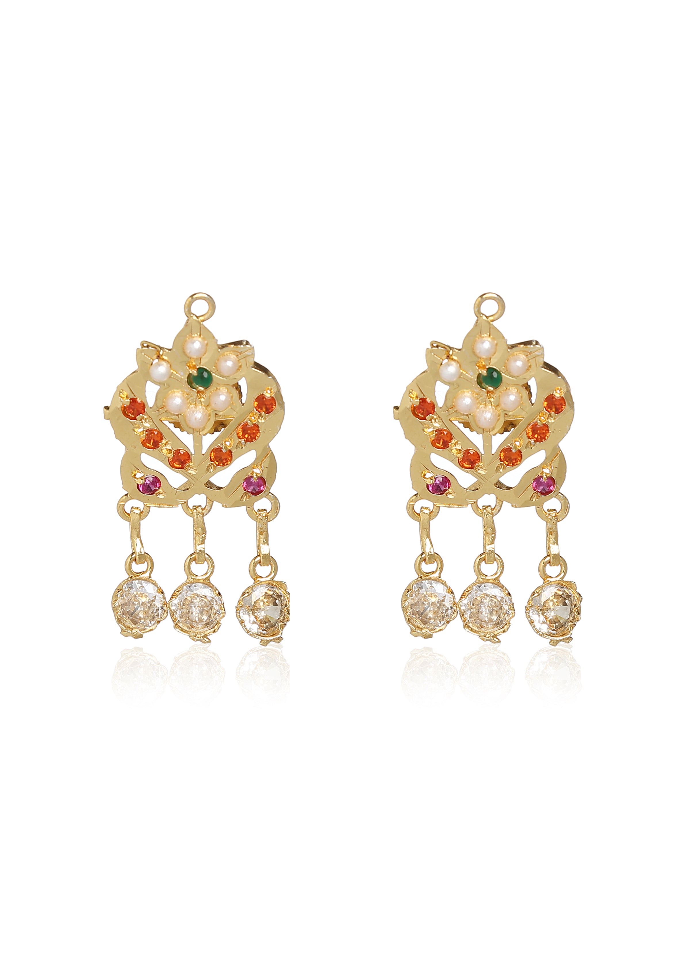 Sankla Gold Tone Silver Earrings