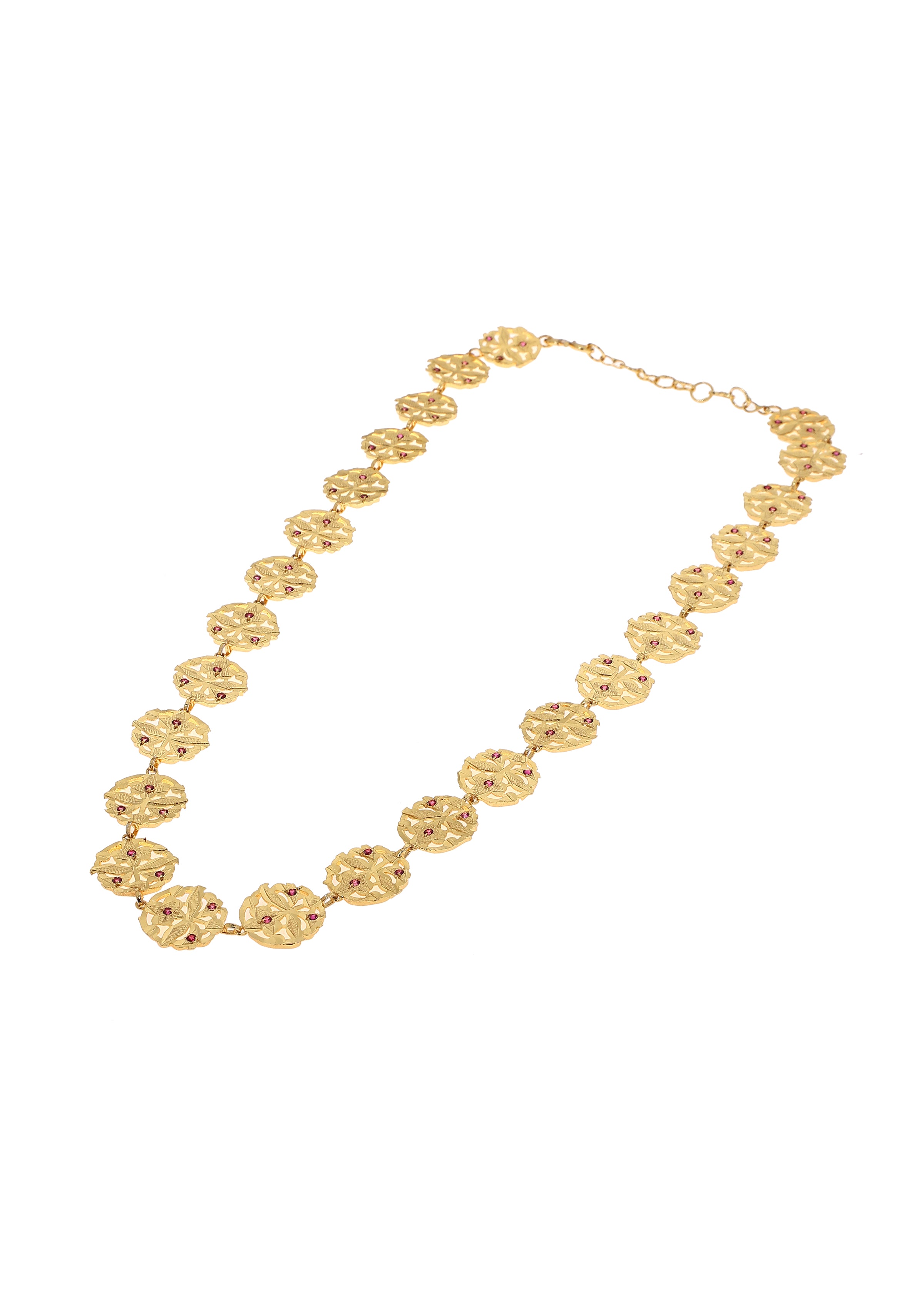Santoshi Gold Tone Silver Necklace