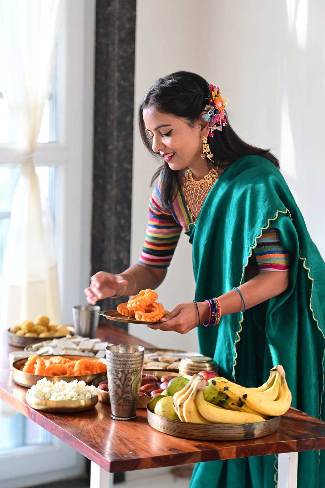 Savani Green Mulberry Silk Saree