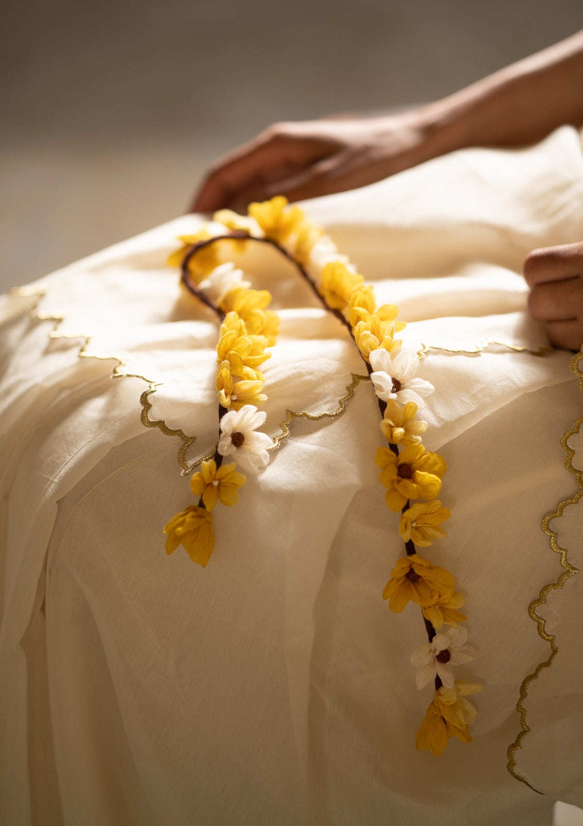 Shehnaai Yellow Flower Hair Accessory